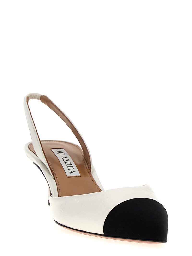 'Milanese' slingback MLNMIDL0NPGWHITEBLACK AQUAZZURA White/Black