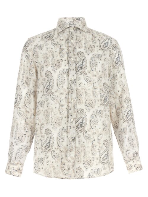 Paisley linen shirt BRUNELLO CUCINELLI Multicolor