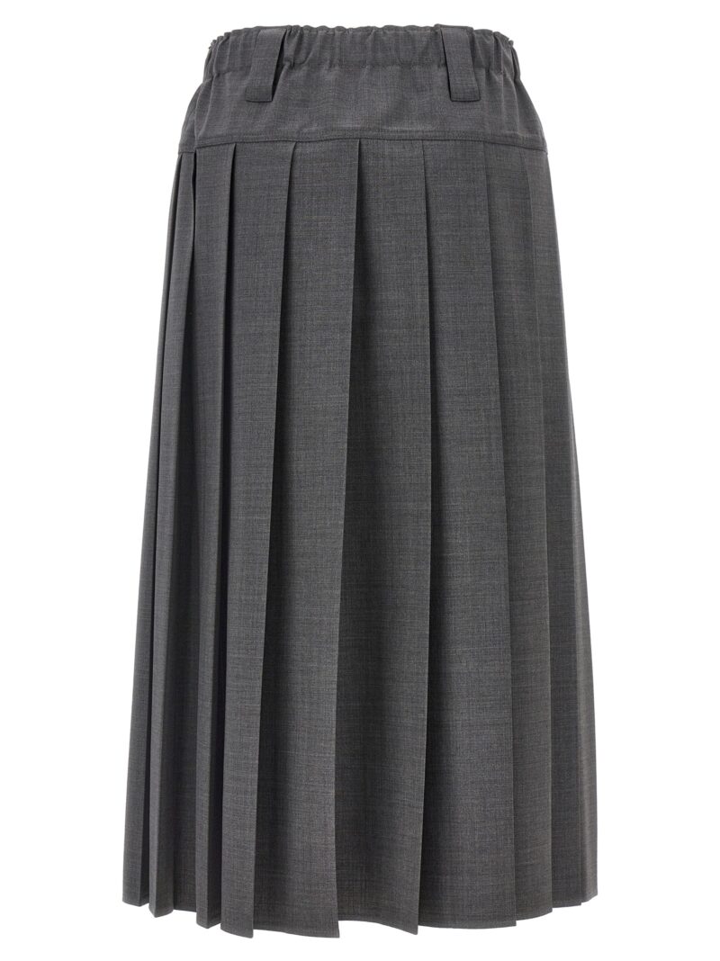 Pleated skirt MPW07G3654C010 BRUNELLO CUCINELLI Gray