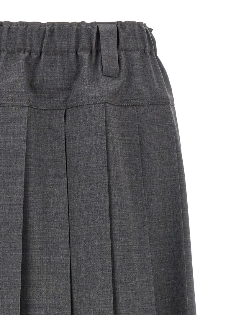 Pleated skirt Woman BRUNELLO CUCINELLI Gray