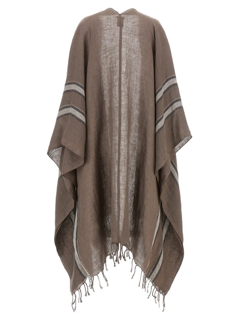 Linen poncho MSCDARP13CEO41 BRUNELLO CUCINELLI Gray