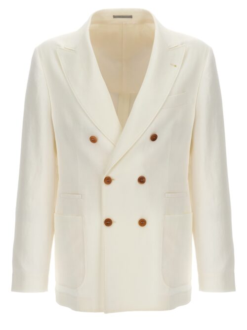 Double-breasted blazer BRUNELLO CUCINELLI White