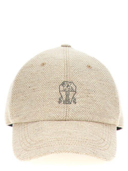 Logo embroidery cap BRUNELLO CUCINELLI Beige