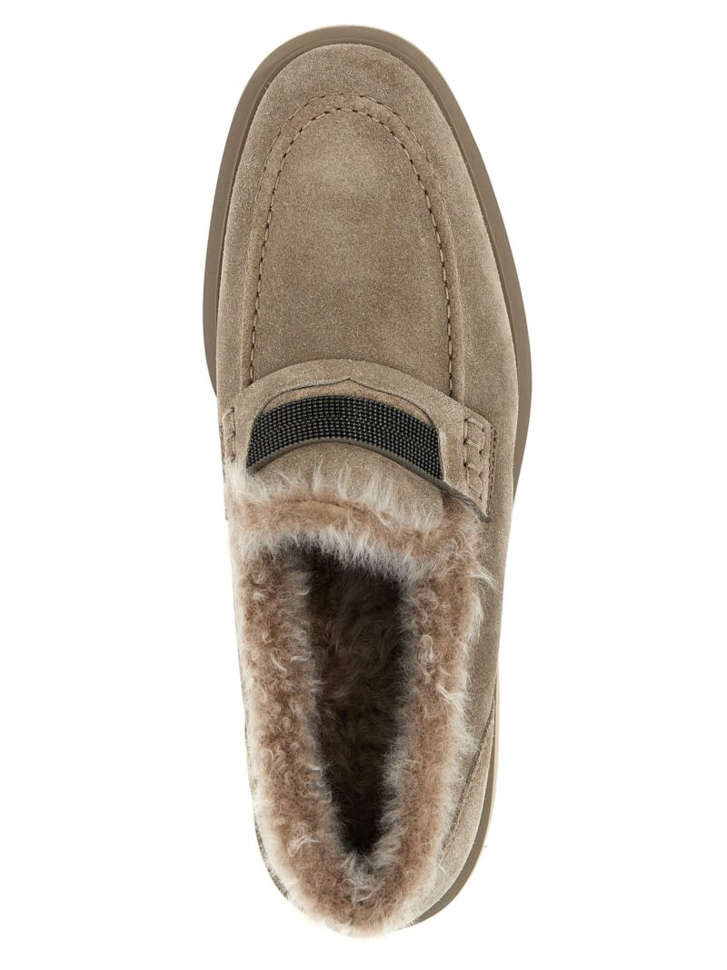 'Monile' loafers 100% leather BRUNELLO CUCINELLI Gray