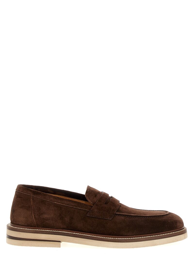 Suede loafers BRUNELLO CUCINELLI Brown