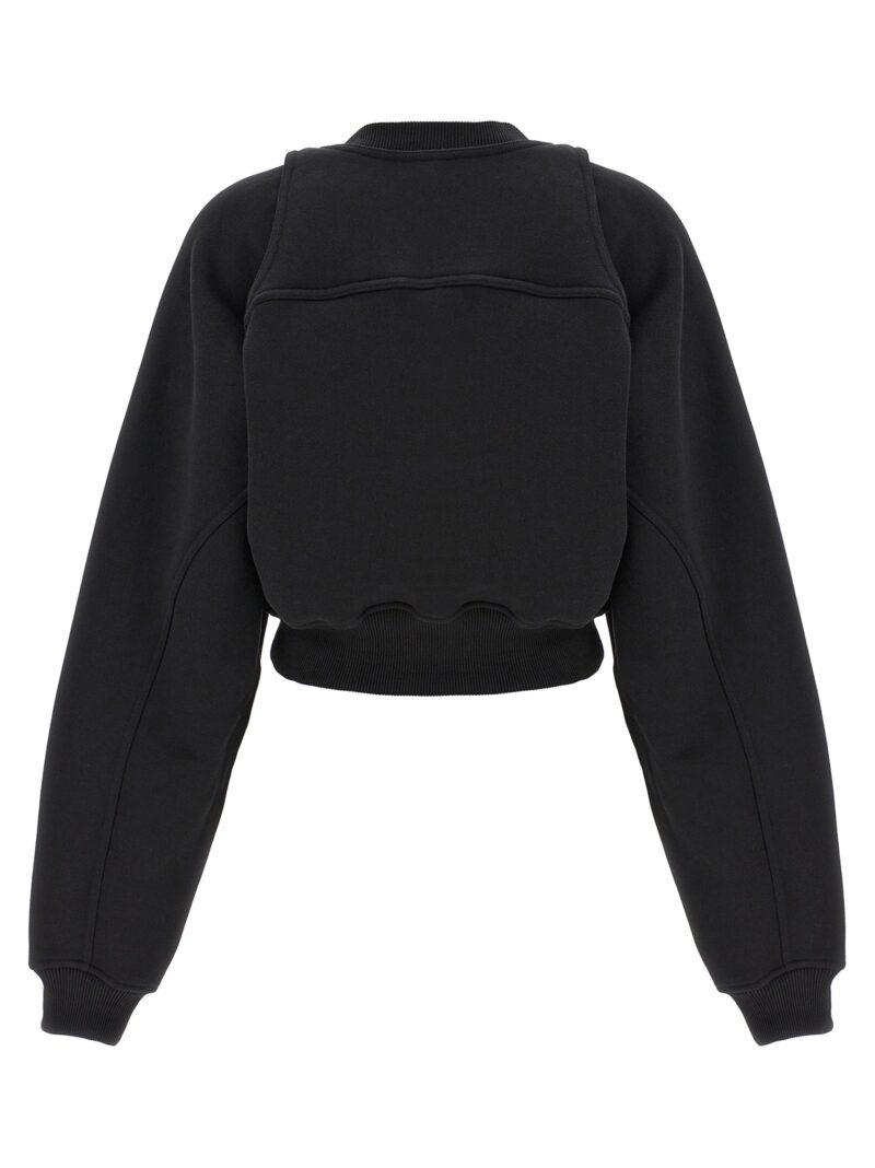 Cropped sweatshirt OWBA071C99FLE00110011001 OFF-WHITE White/Black