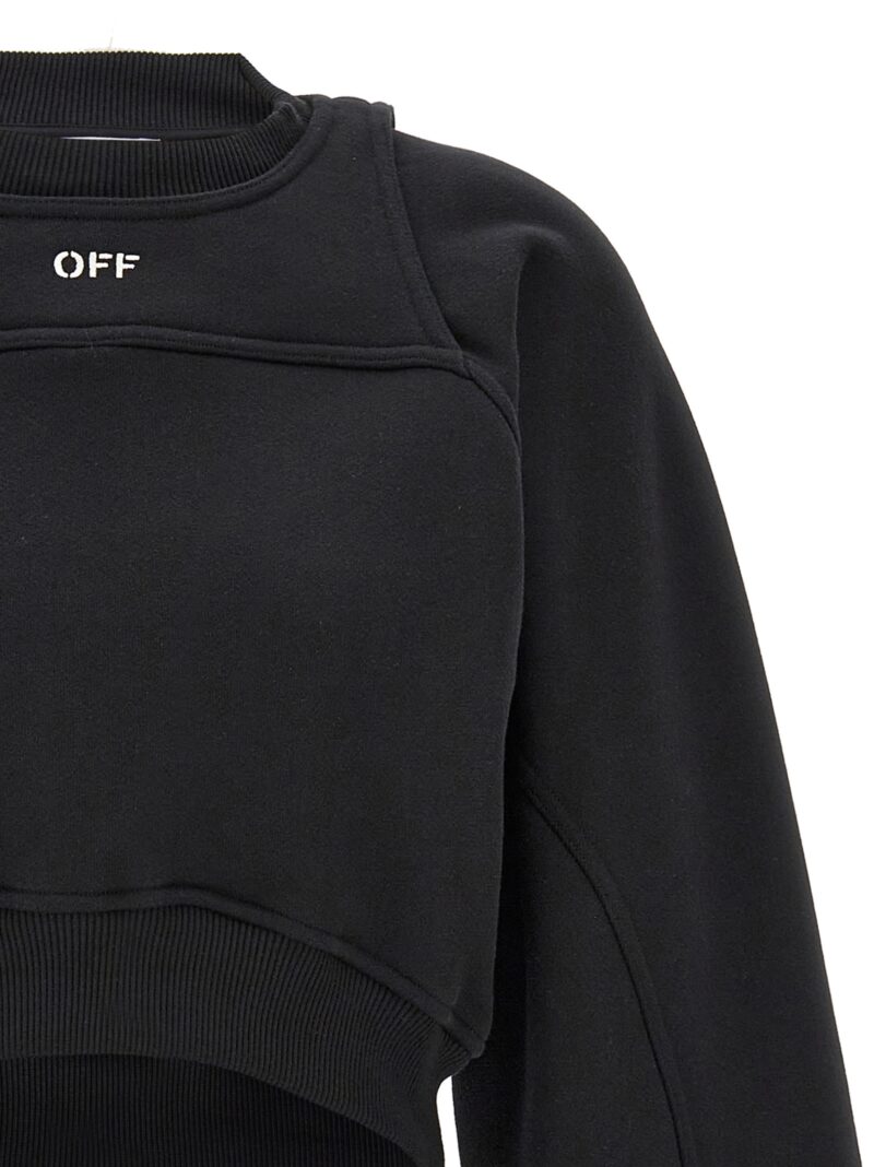 Cropped sweatshirt Woman OFF-WHITE White/Black