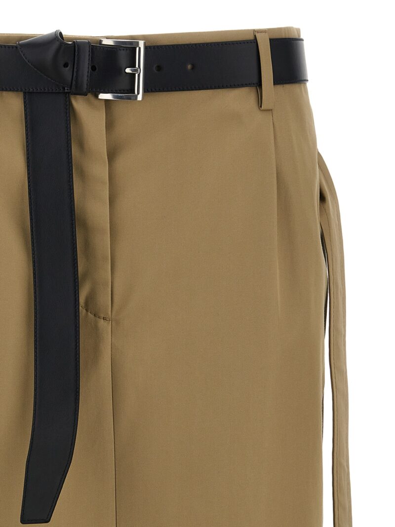 Twill skirt Woman PRADA Beige