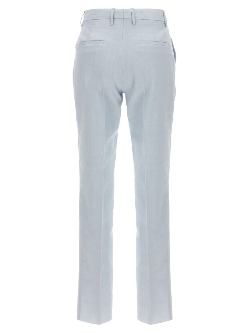 Linen blend trousers PAPSDLAH40015I1203 TAGLIATORE Light Blue