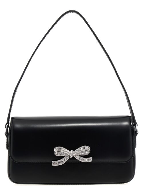 'Black Leather Baguette' handbag SELF PORTRAIT Black