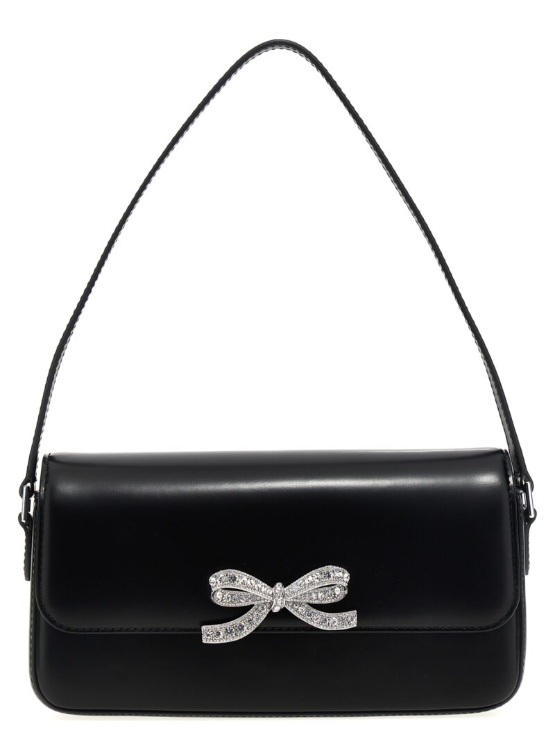 'Black Leather Baguette' handbag SELF PORTRAIT Black