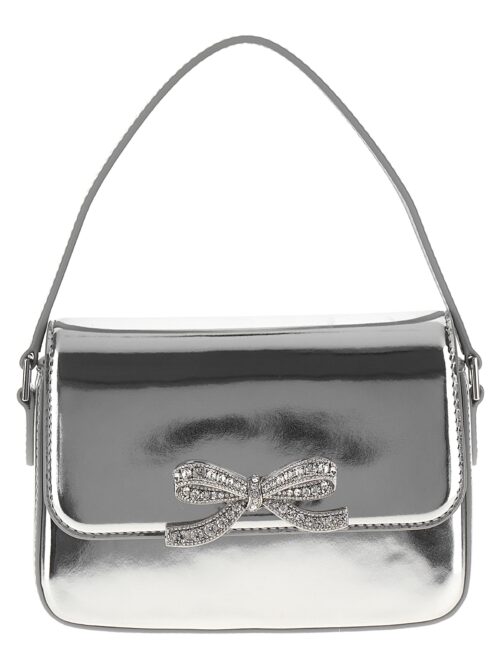 'Silver Leather Micro' handbag SELF PORTRAIT Silver
