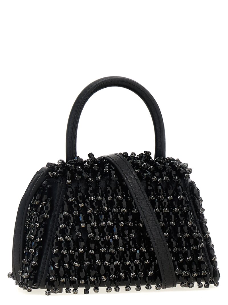 'Black Embellished Micro Bow' handbag PF24320BBLACK SELF PORTRAIT Black