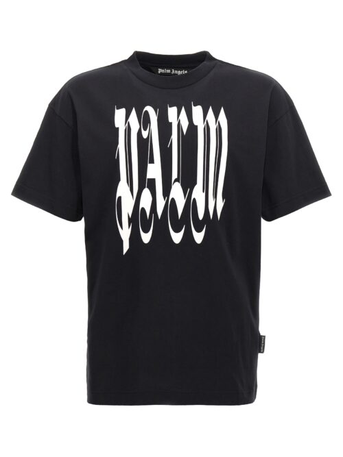 'Gothic Palm' T-shirt PALM ANGELS White/Black