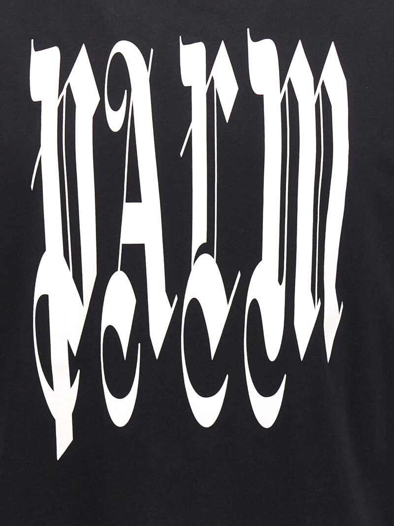 'Gothic Palm' T-shirt 100% cotton PALM ANGELS White/Black