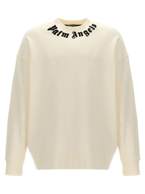 'Neck Logo' sweatshirt PALM ANGELS White/Black