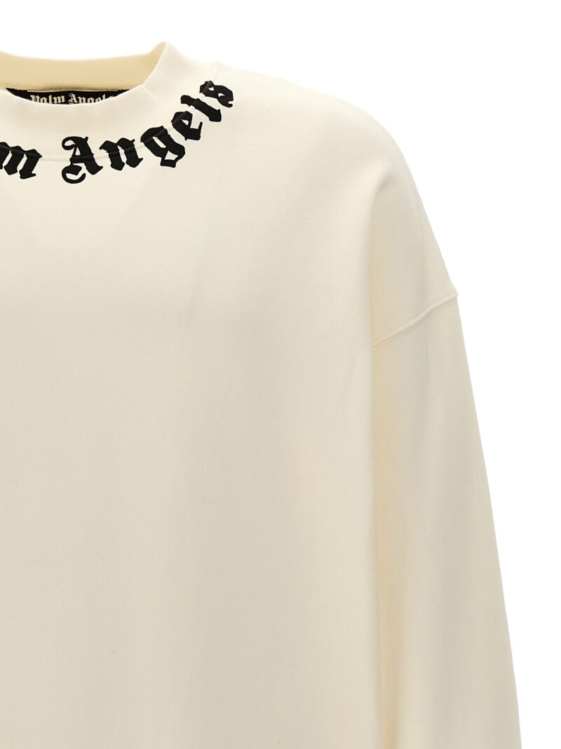 'Neck Logo' sweatshirt Man PALM ANGELS White/Black