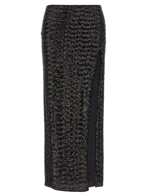 'Paillettes Long' skirt OSÈREE Black