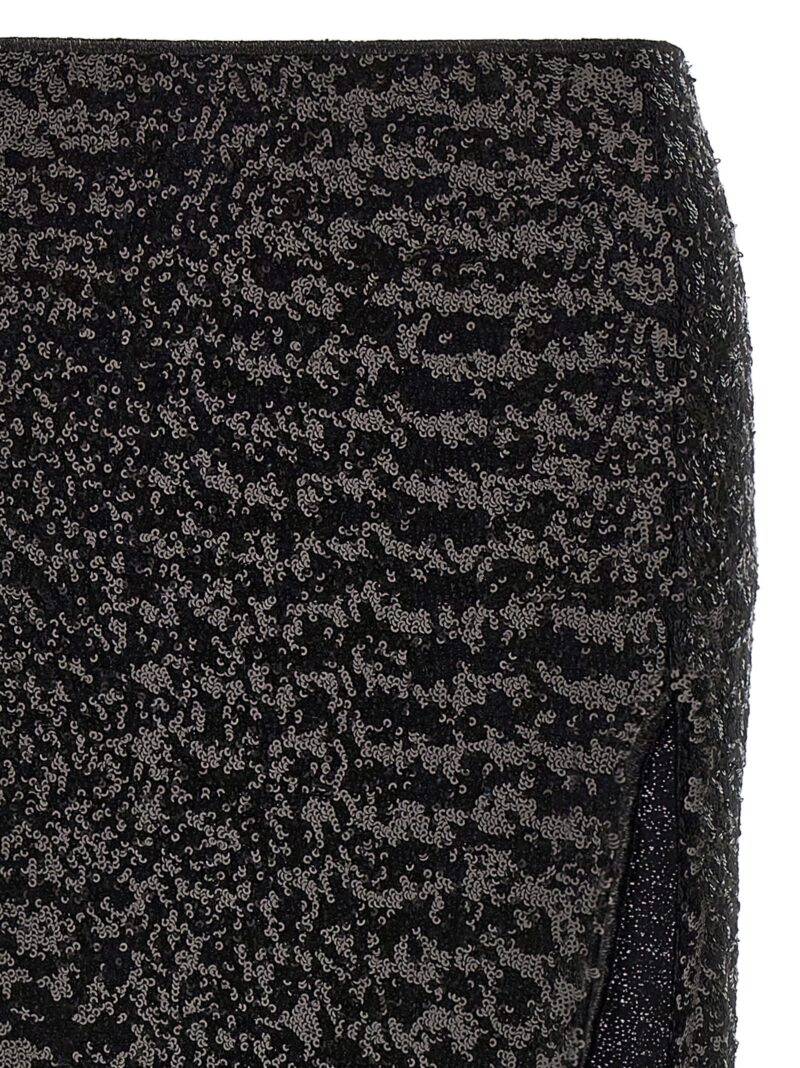 'Paillettes Long' skirt Woman OSÈREE Black