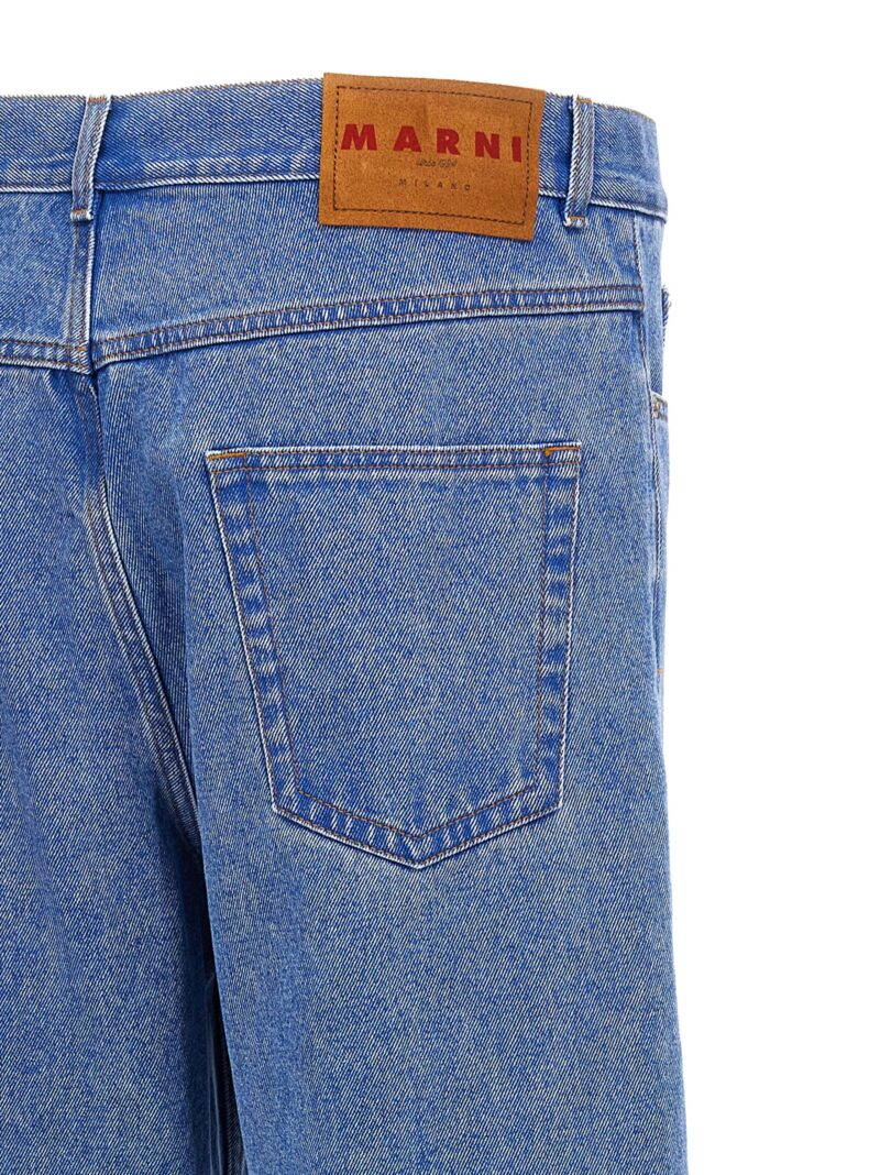 'Bleached Coated' jeans 100% cotton MARNI Blue