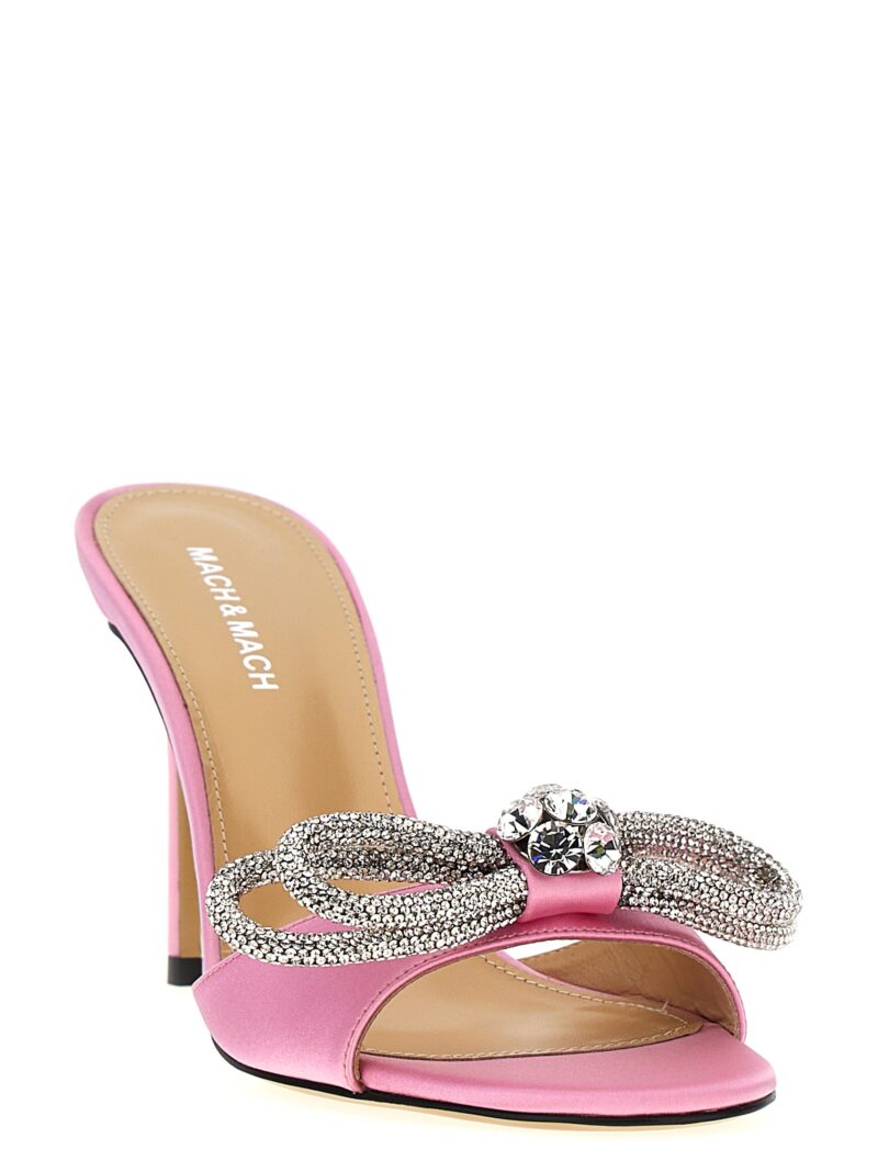 'Double Bow Round Toe Barbie Satin' mules R24S0441CRP922PINKPINK MACH & MACH Pink