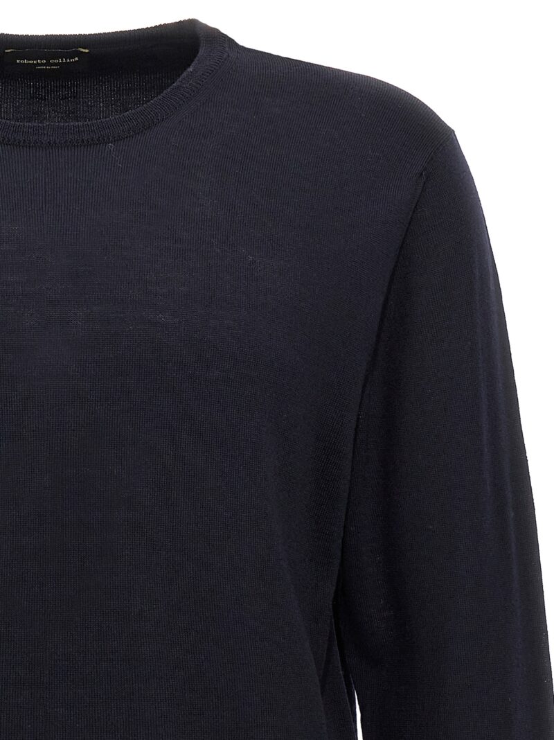 Crew-Neck Sweater Man ROBERTO COLLINA Blue