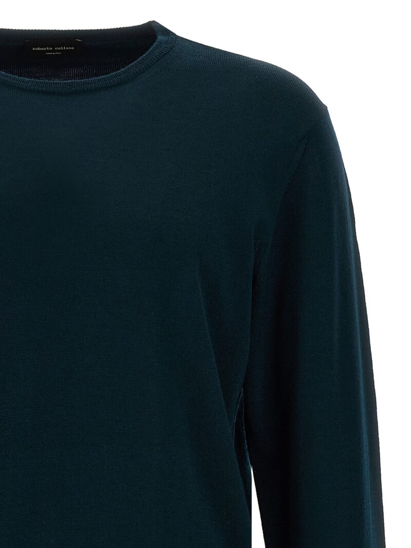 Crew-Neck Sweater Man ROBERTO COLLINA Green