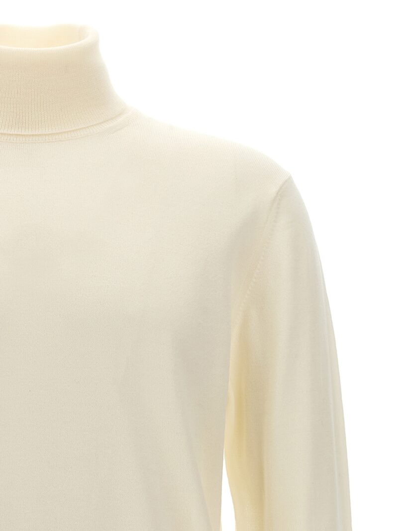 Wool turtleneck sweater Man ROBERTO COLLINA White