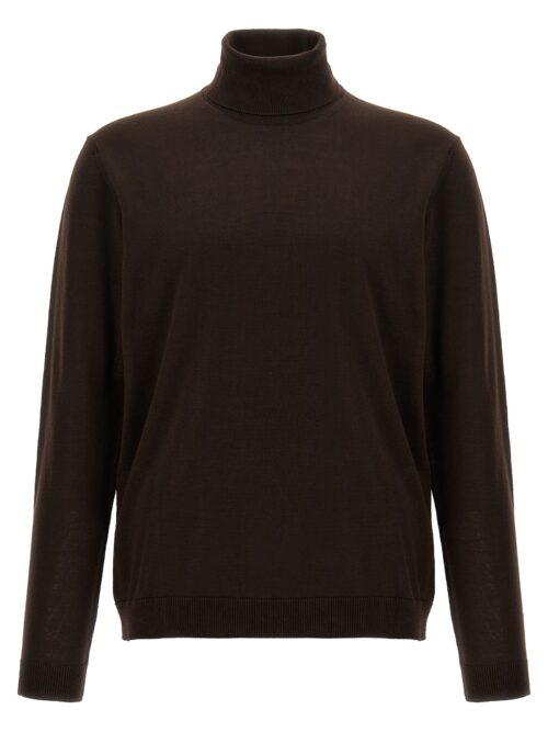 Wool turtleneck sweater ROBERTO COLLINA Brown