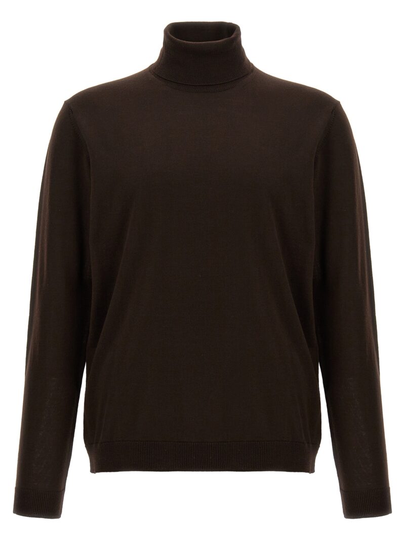 Wool turtleneck sweater ROBERTO COLLINA Brown