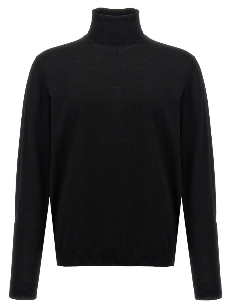 Wool turtleneck sweater ROBERTO COLLINA Black