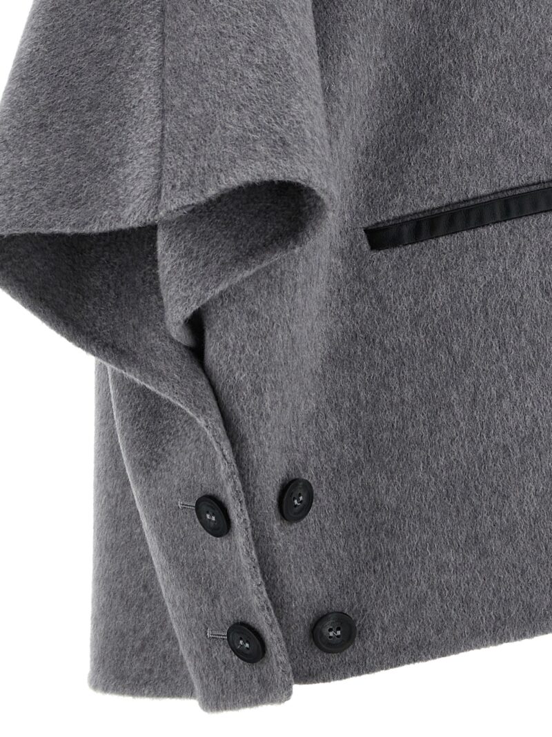 'Roll' cape 100% cashmere MAX MARA Gray