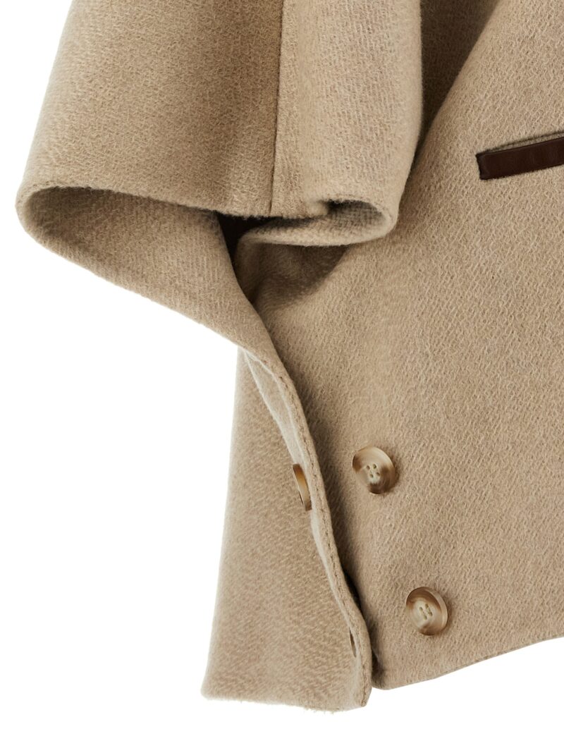 'Roll' cape 100% cashmere MAX MARA Beige