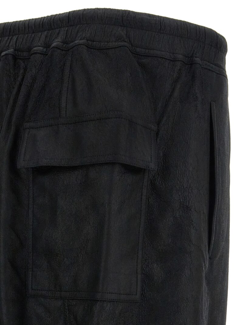 'Rick S Pods' bermuda shorts 100% lamb leather RICK OWENS Black