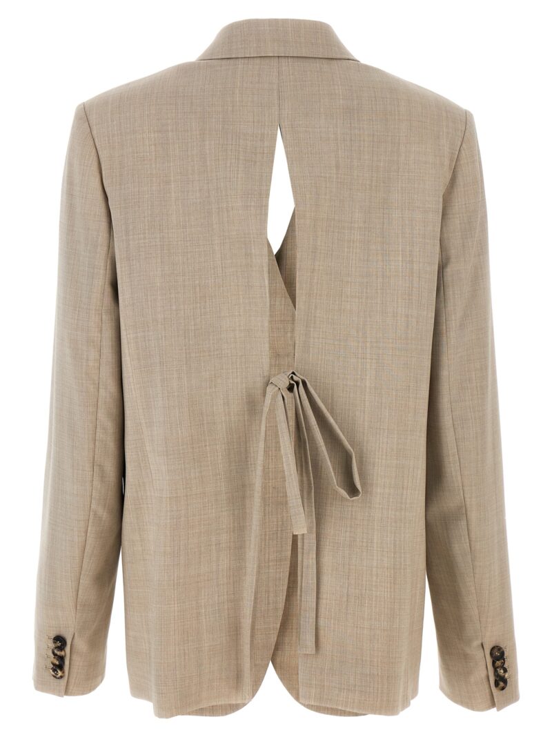 Tailored blazer with back lace S359Y03X772863 LOEWE Beige