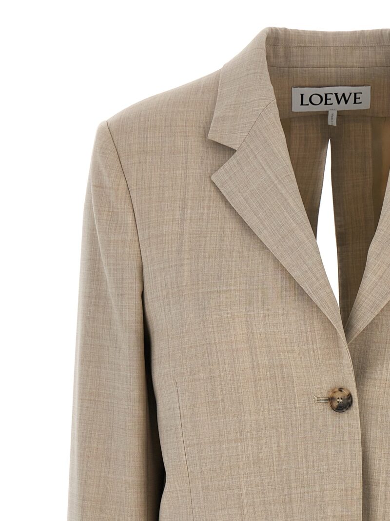 Tailored blazer with back lace Woman LOEWE Beige