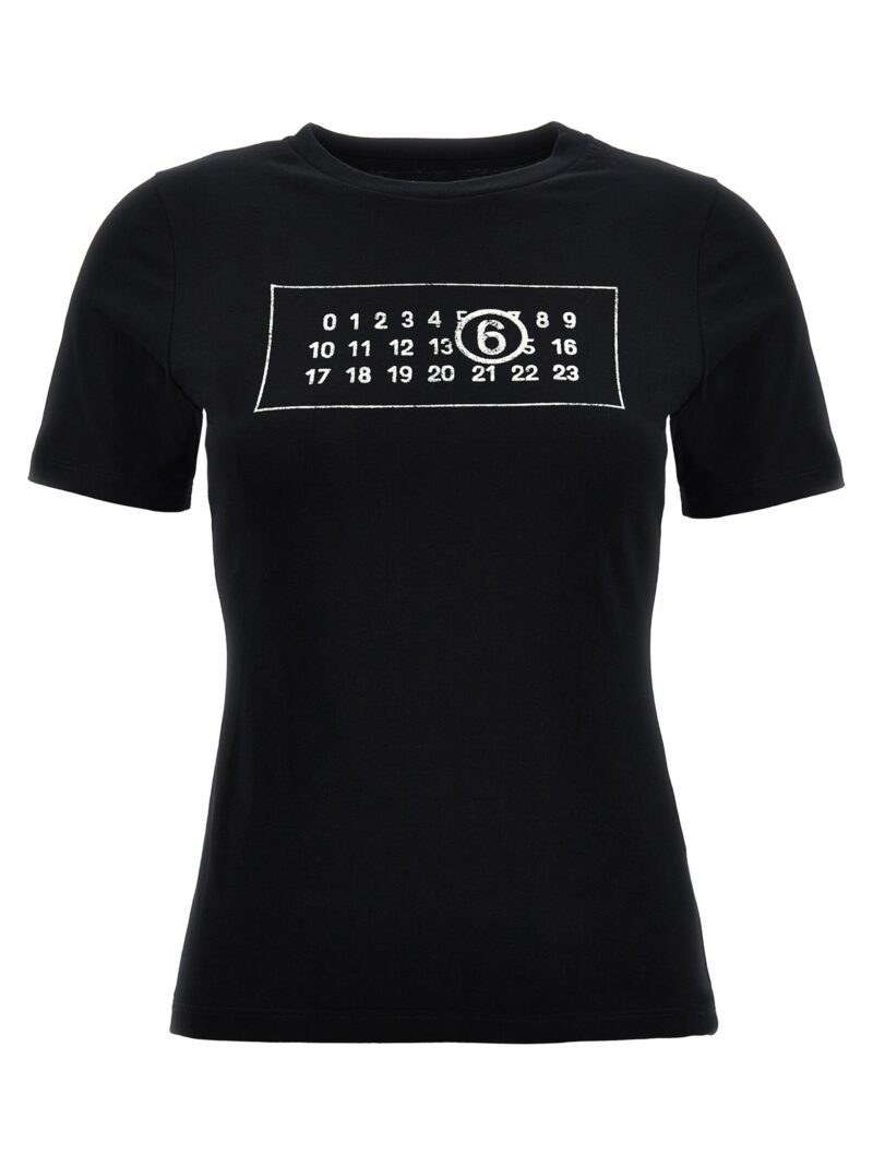 Logo print T-shirt MM6 MAISON MARGIELA Black