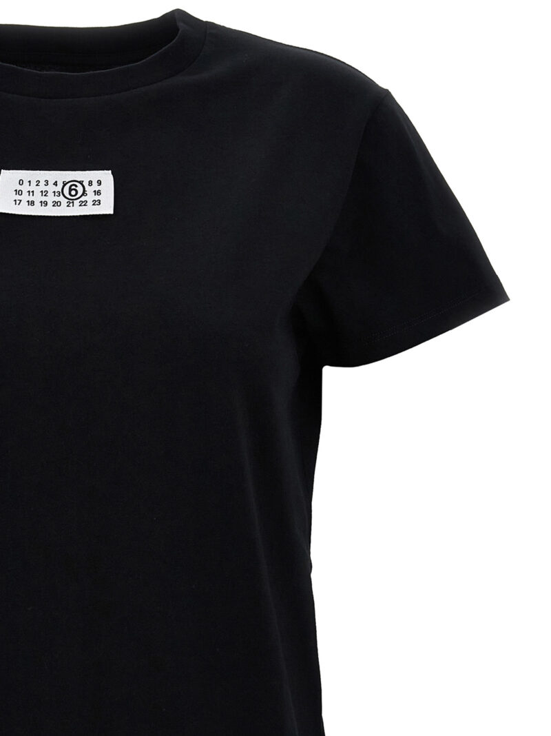 Logo label T-shirt Woman MM6 MAISON MARGIELA Black