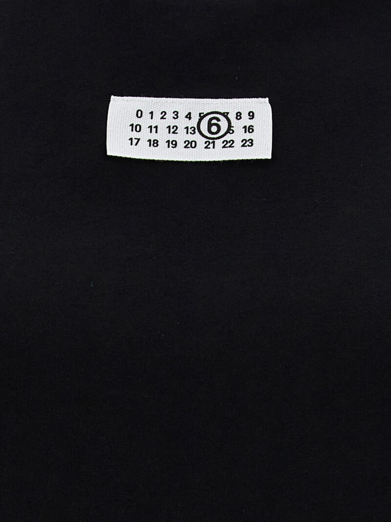 Logo label T-shirt 100% cotton MM6 MAISON MARGIELA Black