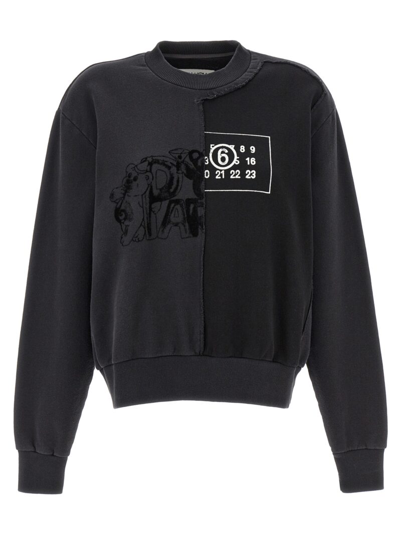 Patchwork sweatshirt MM6 MAISON MARGIELA Black