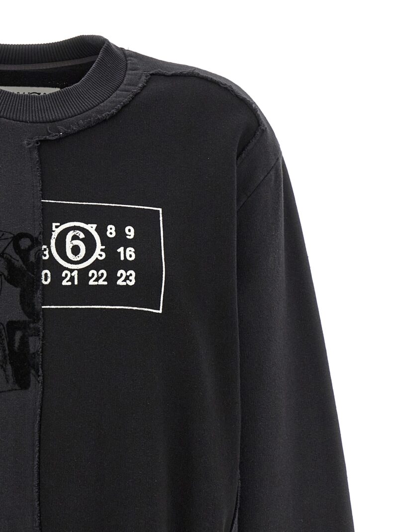 Patchwork sweatshirt Woman MM6 MAISON MARGIELA Black