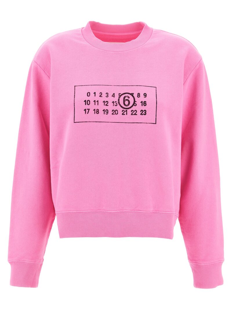 Logo print sweatshirt MM6 MAISON MARGIELA Pink