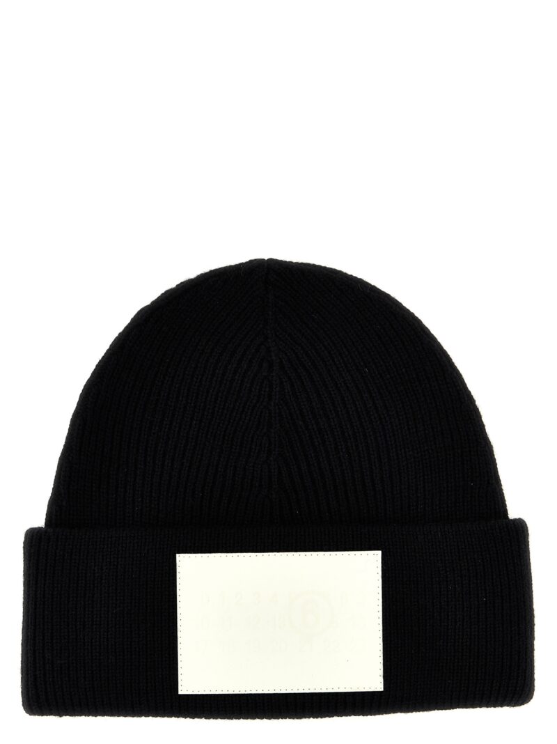 Logo label beanie MM6 MAISON MARGIELA White/Black