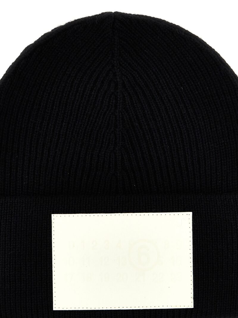 Logo label beanie Man MM6 MAISON MARGIELA White/Black