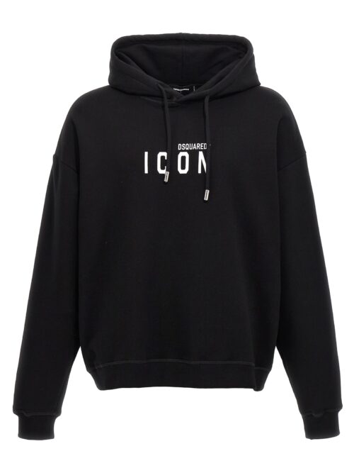 Logo print hoodie DSQUARED2 Black