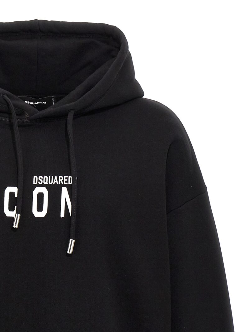 Logo print hoodie Man DSQUARED2 Black