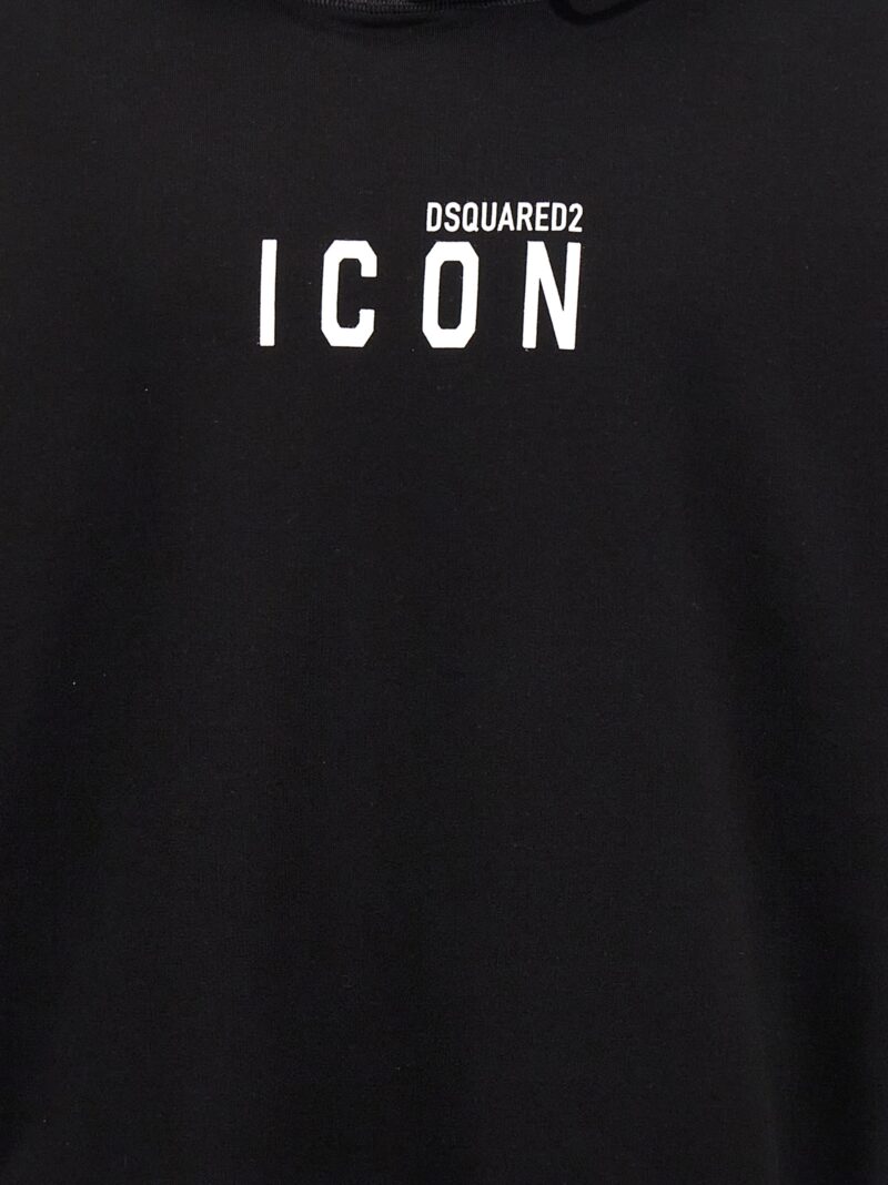 Logo print hoodie 100% cotton DSQUARED2 Black