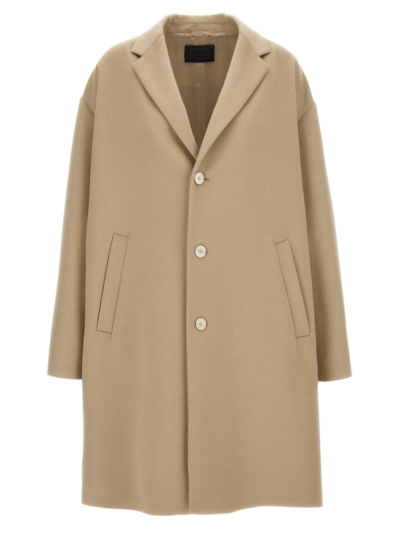 Single-breasted coat PRADA Gray