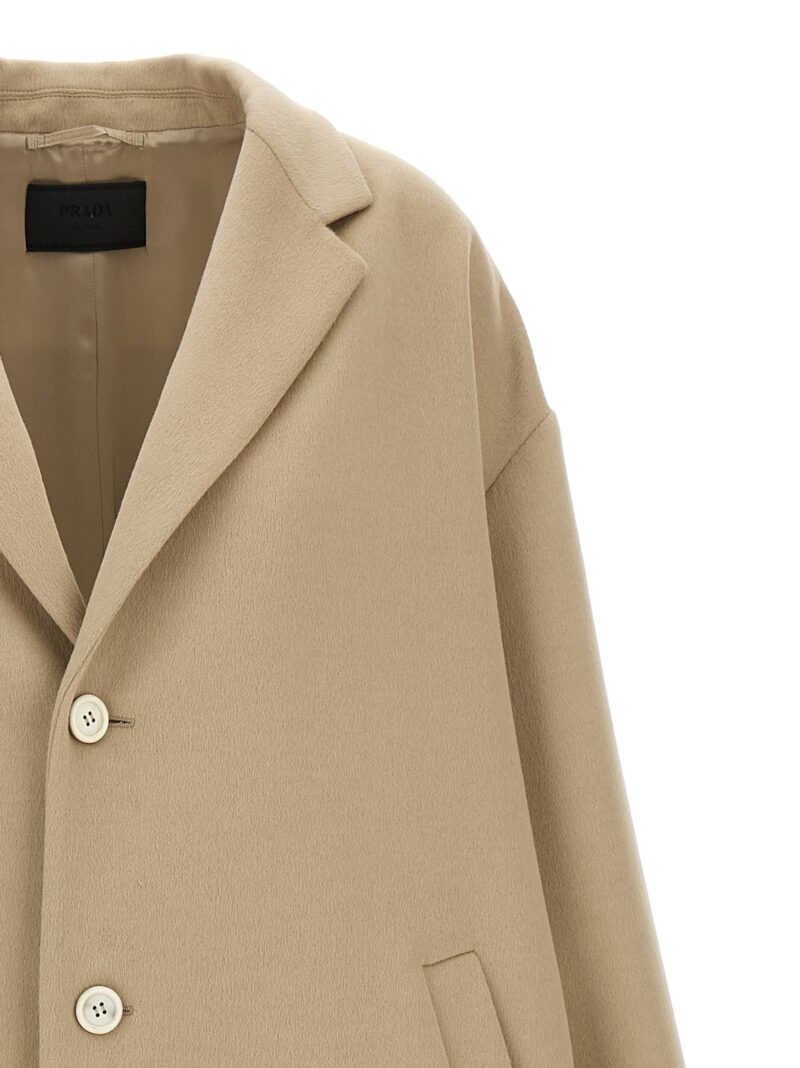 Single-breasted coat Man PRADA Gray