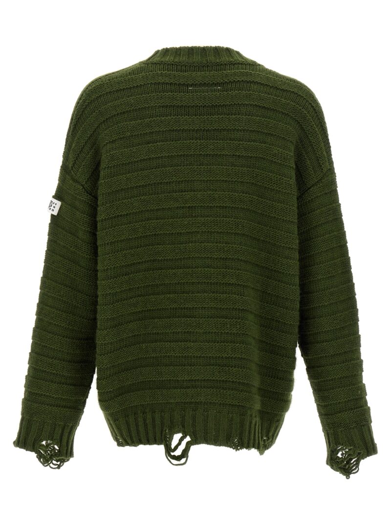 Destroyed ribbed cardigan SH0HP0005M13040693 MM6 MAISON MARGIELA Green